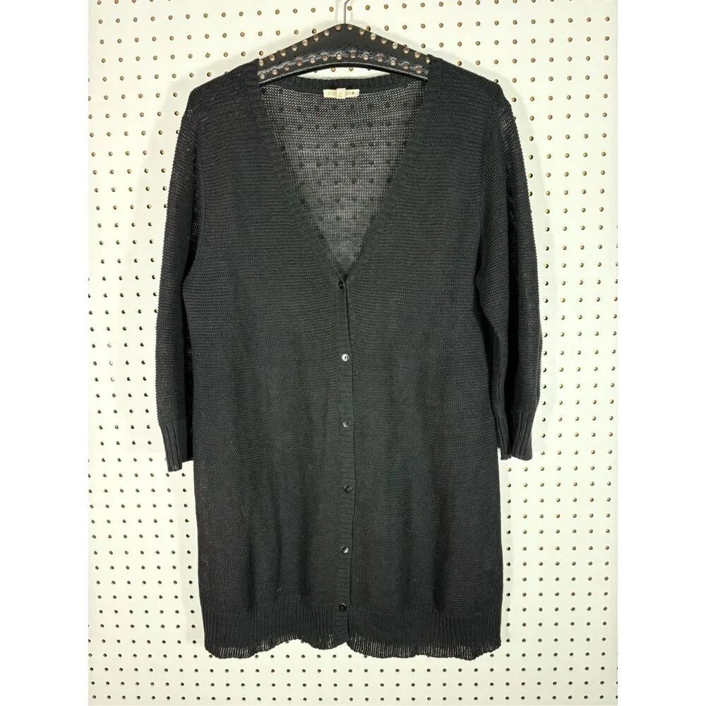 Eileen Fisher linen cardigan duster size L